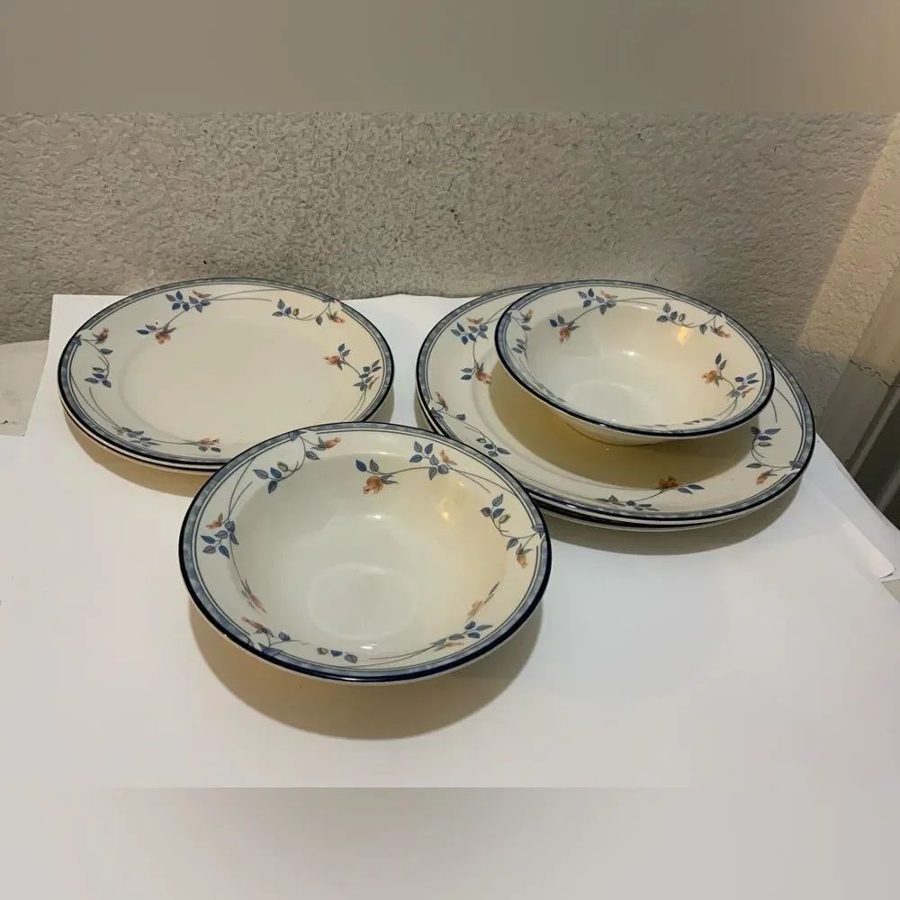 Lot 6 Vintage Noritake Keltcraft Eastfair 9171 Floral dinner salad plates bowls